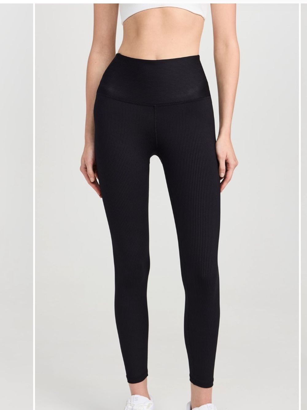 Year of Ours Black Ribbed High-Waist Leggings XS